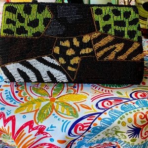 Step out in style with colored beaded bag